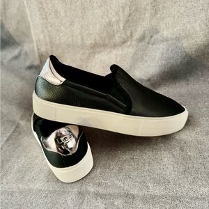 UGG Women's Cahlvan slip-on sneakers in black leather